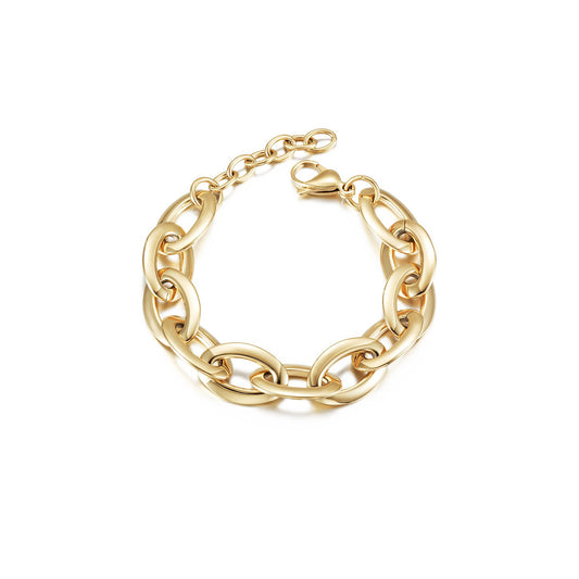 Gold oval Link Bracelet