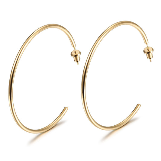 Gold KLO hoop earrings