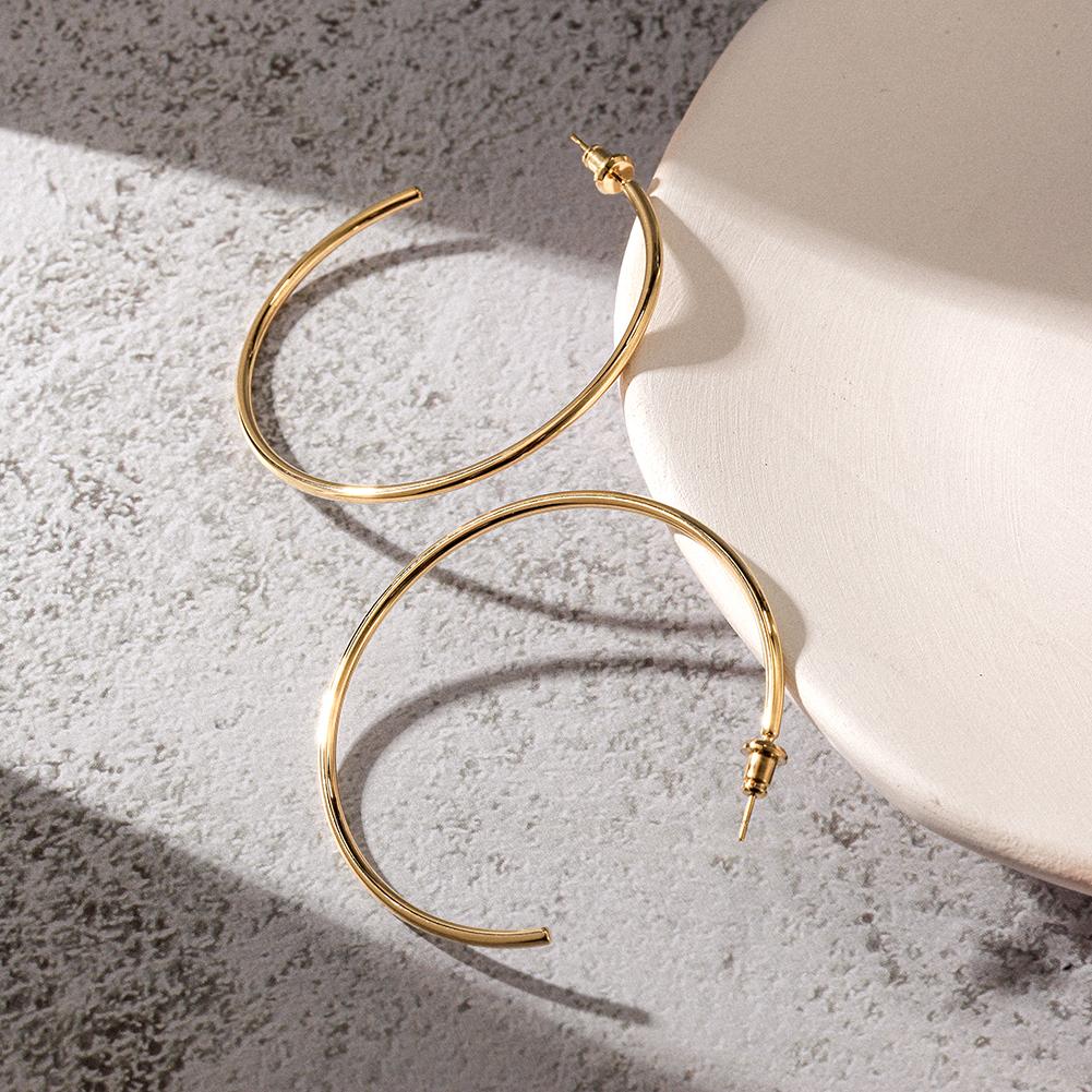 Gold KLO hoop earrings