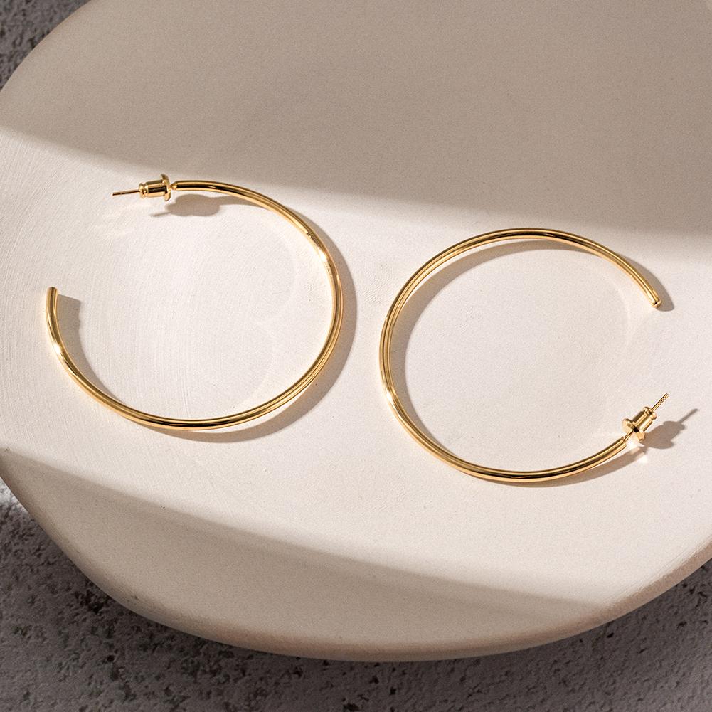 Gold KLO hoop earrings