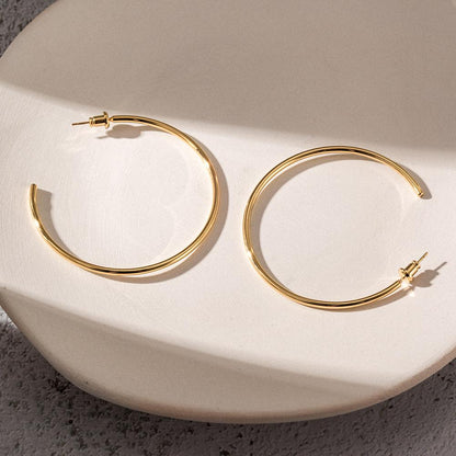 Gold KLO hoop earrings