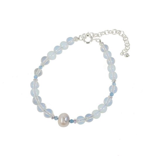 Freshwater pearl and Opalite Bracelet